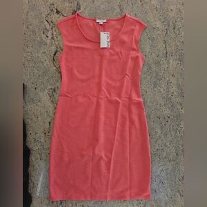 NWT Nine West Coral Sleeveless Dress! Super Cute & Stylish Fit! New $50.